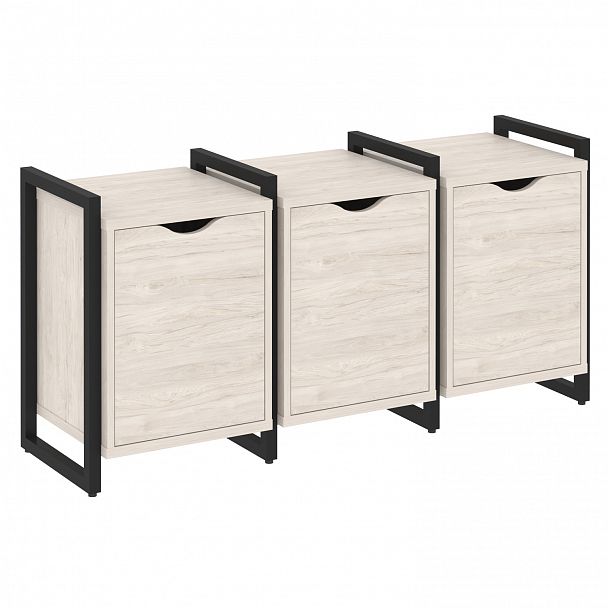 Тумба на опорах наборная "Loft" VR.L-TN-5.O денвер светлый/черный - Вид 1