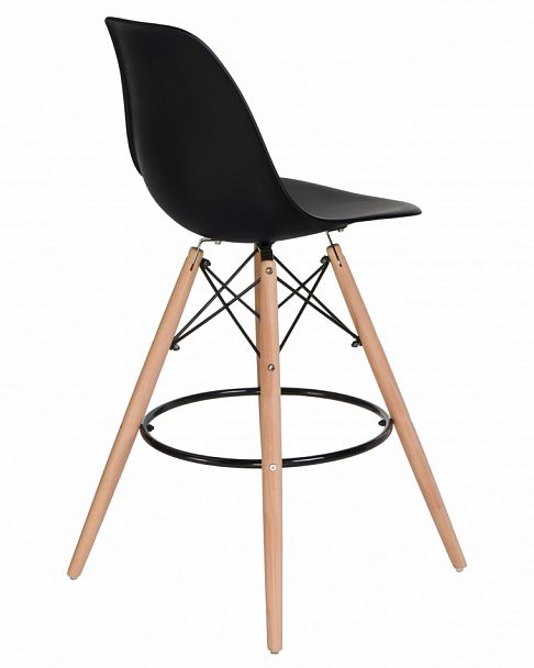 Стул барный DOBRIN DSW BAR (ножки светлый бук, цвет сиденья чёрный (B-03)) - Вид 5