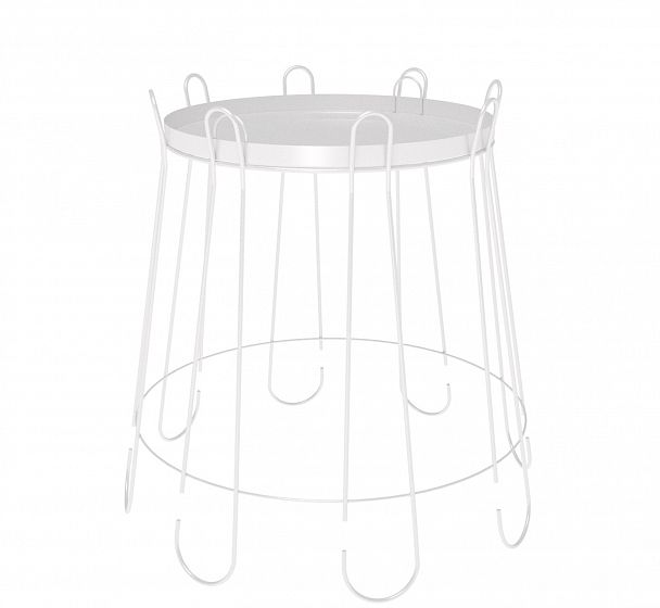 Столик кофейный Sheffilton SHT-CT6 белый муар - Вид 1