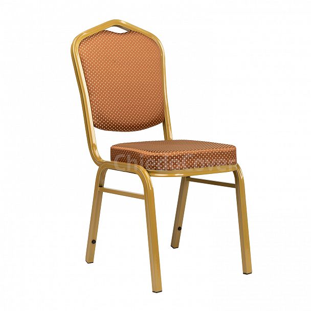 Стул Хит 25мм - золото, коричневая корона, стопируемый - Вид 2