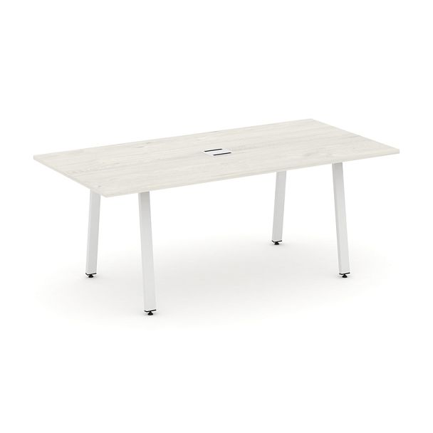 Style Project Direct Direct Стол переговорный SN-6A.SPRG-198 Дуб Наварра/Металл Белый 1980*980*750 - Вид 1