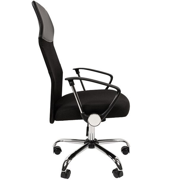 Кресло CHAIRMAN 610, ткань стандарт/сетчатый акрил, черный - Вид 4