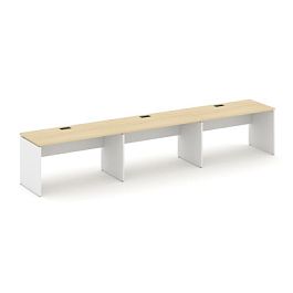 Стайл Проджект Рабочая станция 1 сторон. SN-D.ORS-041 Акация Лорка/Белый/Черная Заглушка 2940*700*75 - Фото предпросмотра