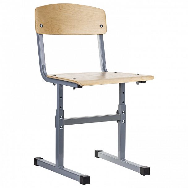 Стул ученический регулируемый "Ученик", 340х430х585-665 мм, рост 2-4, серый каркас - Вид 6