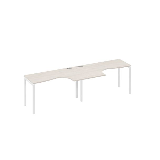 Рабочая станция Классика каркас DUE (2х140) A4 А4 Б2 033-2 БП дуб / металлокаркас белый - Вид 1