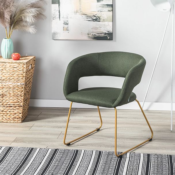 Кресло Hugs тёмно-зеленый/Линк золото - Вид 8