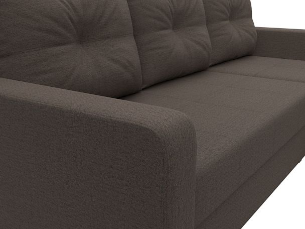 Диван угловой Ливерпуль Лайт правый угол Рогожка коричневый - Вид 4