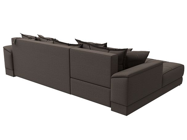 Диван угловой НордСтар левый угол Рогожка коричневый - Вид 6
