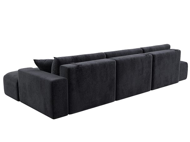 Диван угловой Лига-036 НПБ Модерн Лонг правый угол Велюр серый - Вид 6