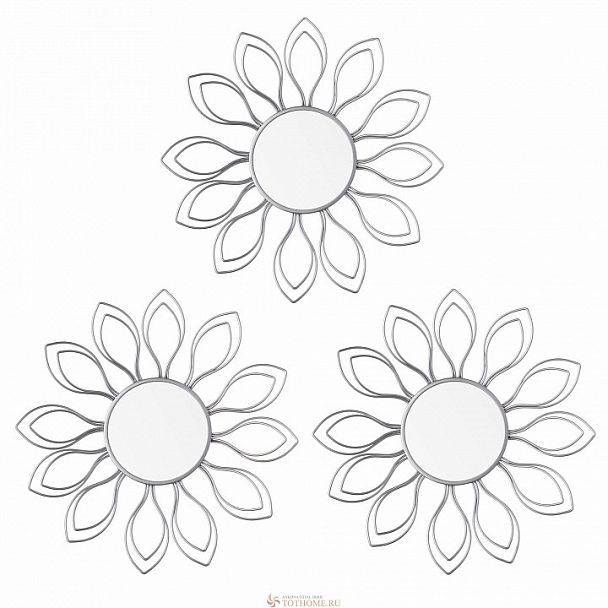 Набор из 3 зеркал настенных (25 см) Aviere 29229 - Вид 3