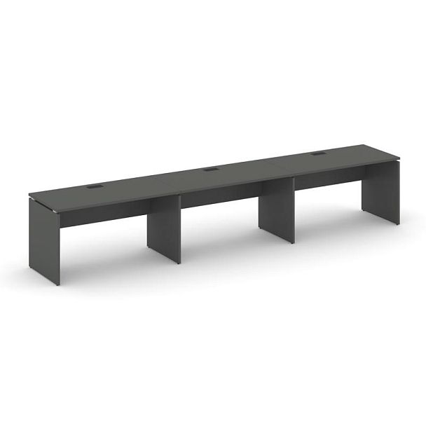 Стайл Проджект Рабочая станция 1 сторон. SN-D.ORS-051 Антрацит NEW/Черная Заглушка 2940*800*750 - Вид 1