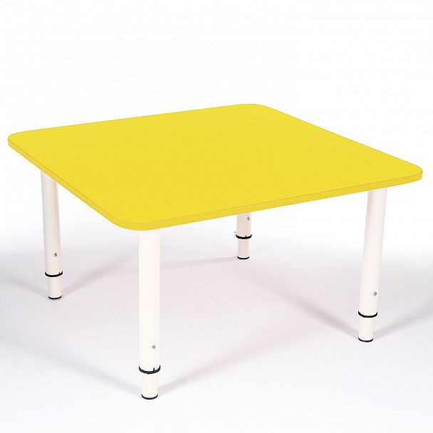 Стол детский Дошколенок, регулируемый (пластик, желтый, слоновая кость), гр.0-3 - Вид 2
