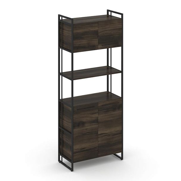 Rift Шкаф 5 ниш широкий RF.SS-53 Дуб Мали/Металл Черный 798*396*2010 - Вид 1