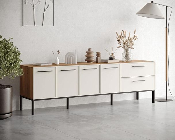 Комод с четырьмя дверками и двумя ящиками Nicole арт NEM04 - Вид 3