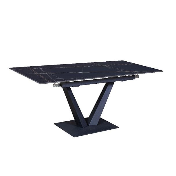 Стол раскладной Malibu (120+30+30), керамика матовая Black Gold - Вид 13
