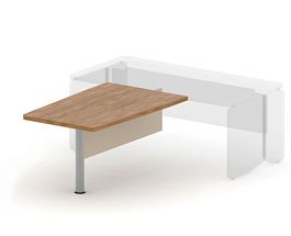 АККОРД / ACCORD RACR004-14x9 Брифинг (без опоры) 1420х900х750 Акация Шеффилд/Кашемир - Фото предпросмотра