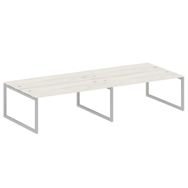 Metal System Quattro Р. ст. на 4 раб. места на О-образном м/к 50БО.СМ-4.5 Дуб наварра/Серый металл 3600*1475*750 - Вид 1