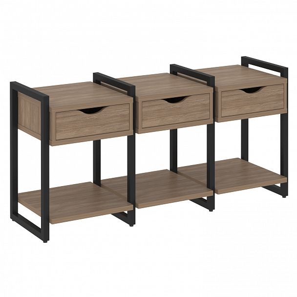 Тумба на опорах наборная "Loft" VR.L-TN-4.O дуб аризона/черный - Вид 1