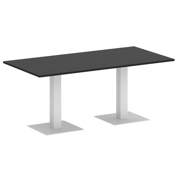 Home Office Стол прямоугольный VR.SP-5-180.2 Суар тёмный/Белый металл 1800*900*750 - Вид 1