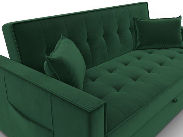 Диван прямой Лига-104 (160) Велюр зеленый - Вид 4