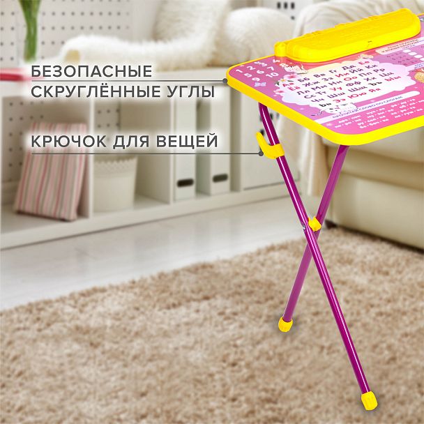 Комплект детской мебели розовый ПРИНЦЕССА: стол + стул, пенал, BRAUBERG NIKA KIDS, 532635 - Вид 12