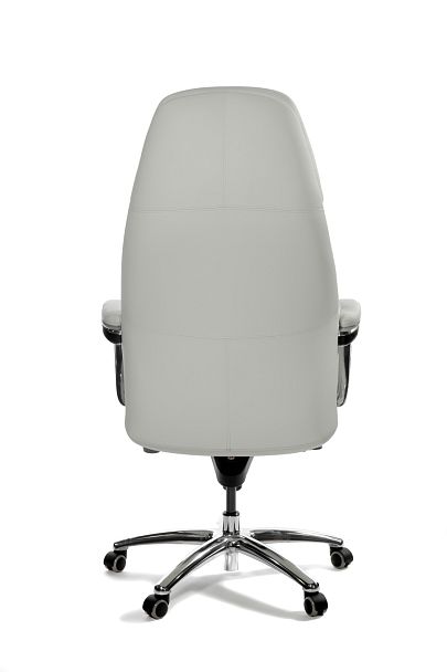 Кресло офисное / Porsche / слоновая кость кожа / алюминий крестовина - Вид 3