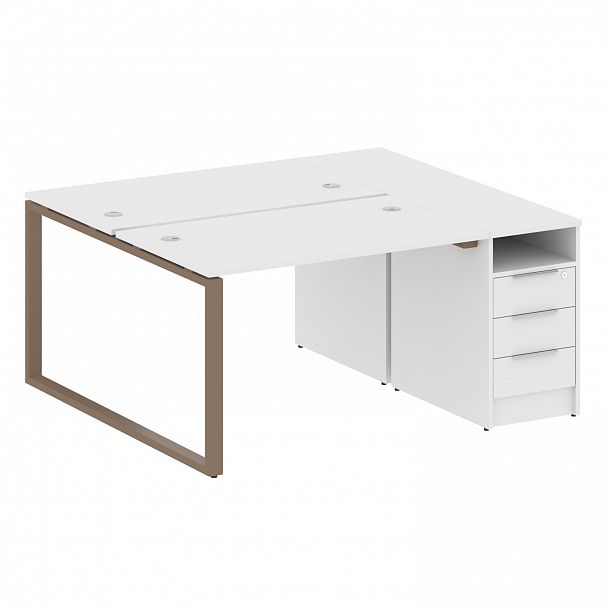 Рабочая станция "Metal System" БО.РС-СТП-2.2 белый/мокко - Вид 1