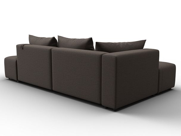 Диван угловой Лига-103 НПБ угол левый Рогожка коричневый - Вид 5