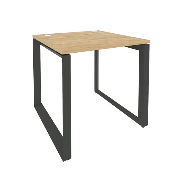 Onix Стол рабочий на О-образном м/к O.MO-SP-0.8 Тиквуд светлый/Антрацит металл 780*800*750 - Вид 1