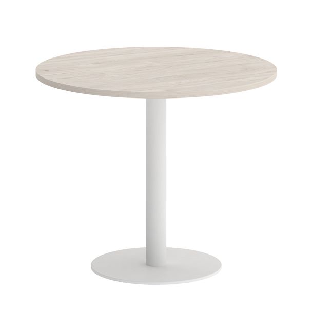 Home Office Стол круглый VR.SP-5-90.1 Денвер светлый/Белый металл 900*900*753 - Вид 1