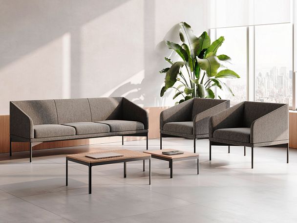 Двухместный диван Ita 139x69x77 чёрный - Вид 2