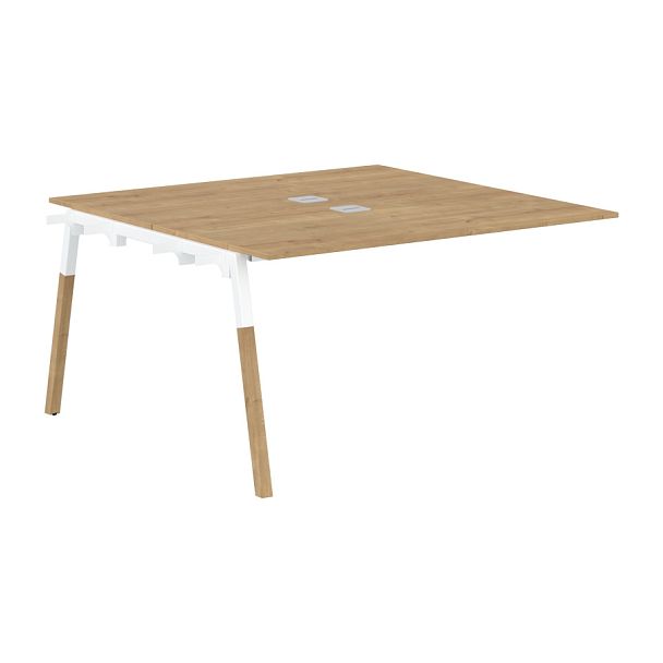Стол приставной FIWST 1313 Дуб Гамильтон/Белый-Бук 1380х1370х733 FORTA - Вид 1