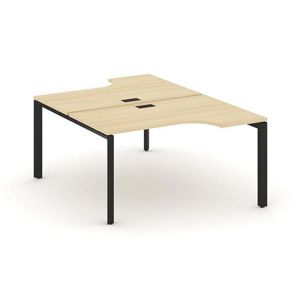 Style Project Next Рабочая станция эргономичная SN-59P.DRPA-021 Акация Лорка/Металл Черный/Черный Заглушка 1380*1632/1992*750 - Вид 1