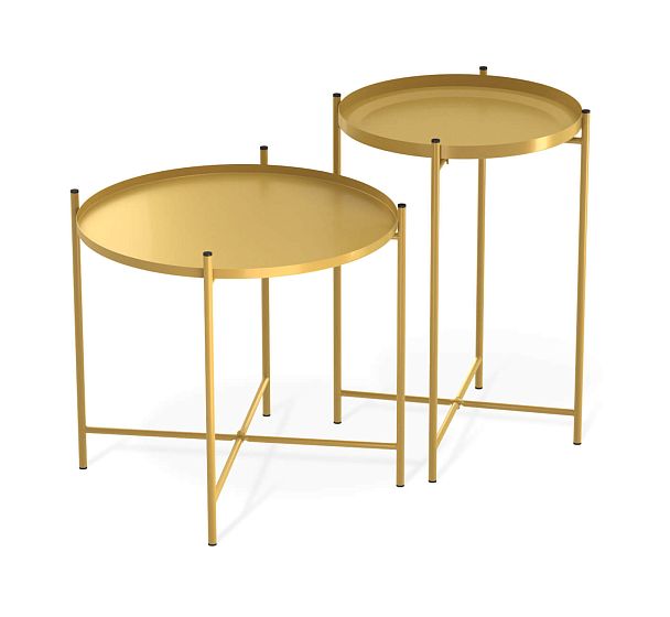 Двойной кофейный столик Sheffilton SHT-CT8/CT8-2 золото - Вид 2