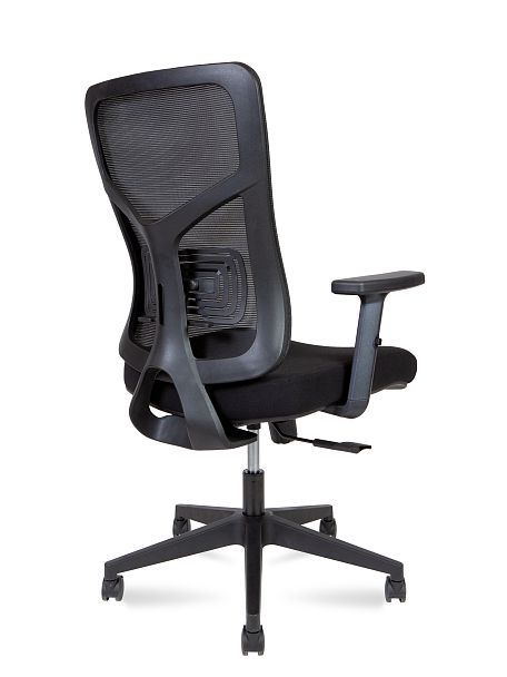 Кресло офисное  Asper LB / черный пластик  / черная сетка / черная ткань - Вид 4