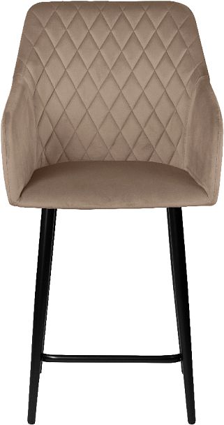 Полубарное поворотное кресло Барли К, Confetti latte/черный - Вид 3