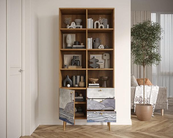 Стеллаж на комоде Berber арт BB44/Print_51 - Вид 2