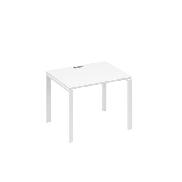 Стол письменный на металлокаркасе UNO A4 А4 Б1 022 БП белый премиум / металлокаркас белый - Вид 1