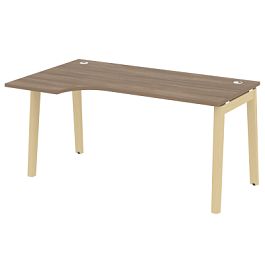 Onix Wood Стол эргономичный левый OW.SA-1 (L) Дуб аризона/Дуб светлый/Белый металл 1580*980*750 (720/460) - Фото предпросмотра