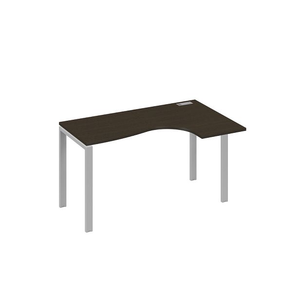 Стол эргономичный правый "Классика" на металлокаркасе UNO A4 А4 Б1 034 БП венге / металлокаркас серый - Вид 1