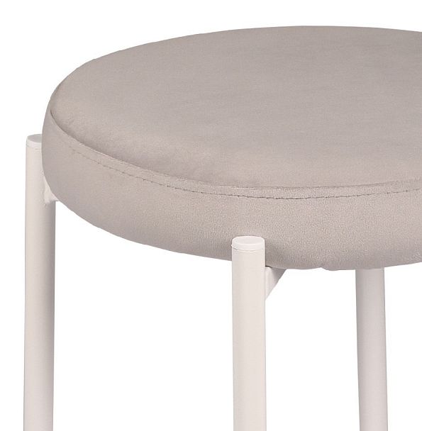 Комплект табуретов Кен, Confetti silver/белый, 3 шт. - Вид 2