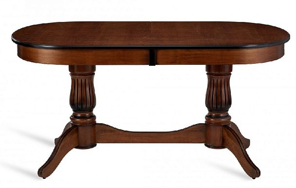 Стол деревянный раздвижной Кайнс 160(200,240)х100х76 Античный орех с черной патиной - Вид 2