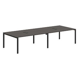 Стол 4-х местный EUWST 3513 Мокко/Черный 3526х1346х750 EDIS - Фото предпросмотра