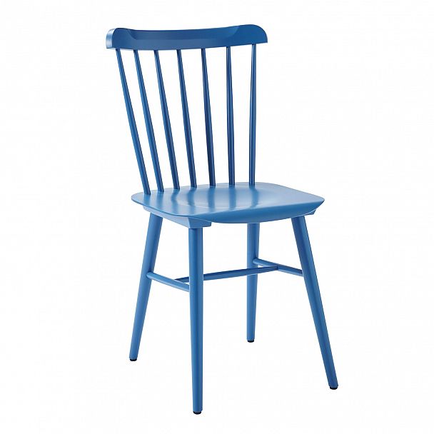 Стул Такер, синий деревянный - Вид 2