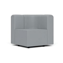 Угловая секция Юнона Un/ygl экокожа светло-серая CN1132 - Фото предпросмотра