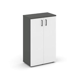 Стайл Проджект Тумба опорная/приставная SN.TOP-062 Антрацит/Антрацит/Белый/Черный Ручки 700*400*1150 - Фото предпросмотра