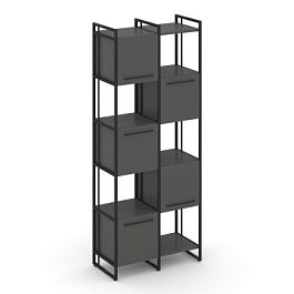 Rift Шкаф комбинированый RF.NS-003 Антрацит/Металл Черный 820*396*2010 - Фото предпросмотра