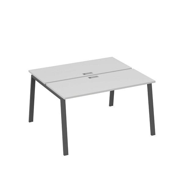 Станция 2х140 с опорами TRE офисная A4 А4 Б3 171  БП серый / металлокаркас антрацит - Вид 1