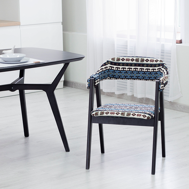 Полукресло Dolche Гобелен Kilim 205, ножки бук, морилка черная - Вид 10