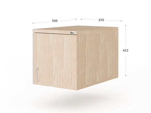 UNITY РАЗ-04Г ДУБ СОНОМА Антресоль закрытая низкая 370х550х380 - Вид 2